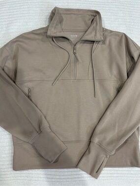 Old Navy Lightweight Taupe Half-Zip Pullover
